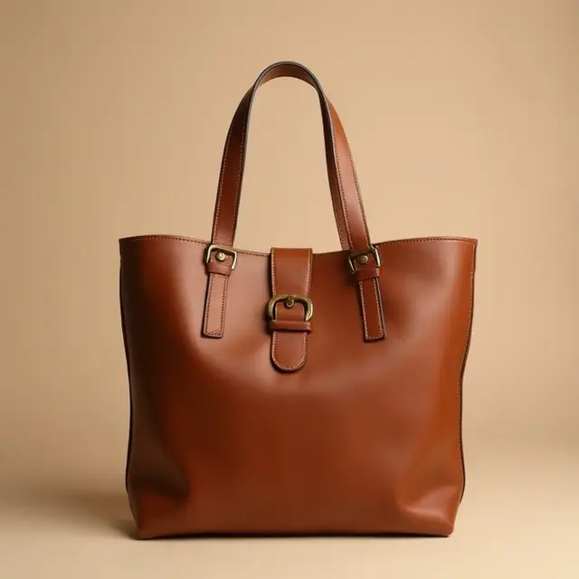 Leather tote